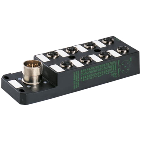 Murrelektronik M12 distributor box 8-way, 5-pole, without LED, CNOMO MVD8-U-XA M23 connector 19-pole 276314